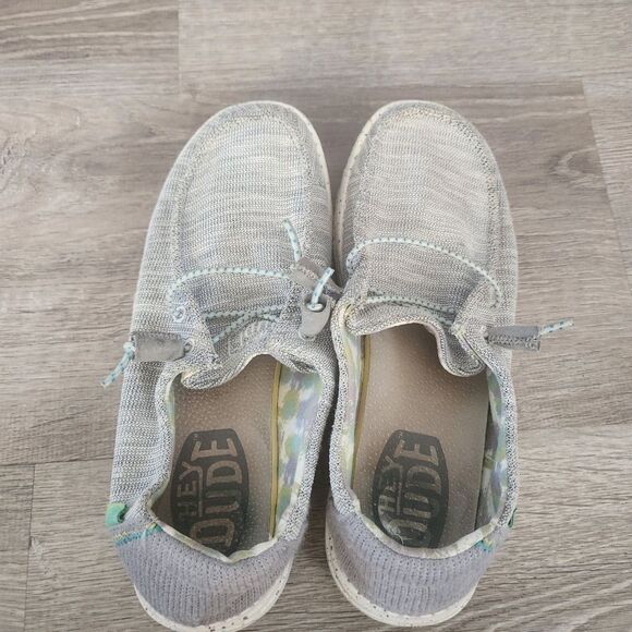 Hey Dude Womens Wendy Casual Slip On Shoes Size 8 Gray Stretch Pearl River - Picture 6 of 9